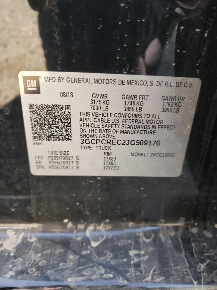Photo 10 from auction – 2018 CHEVROLET SILVERADO with VIN 3GCPCREC2JG509176