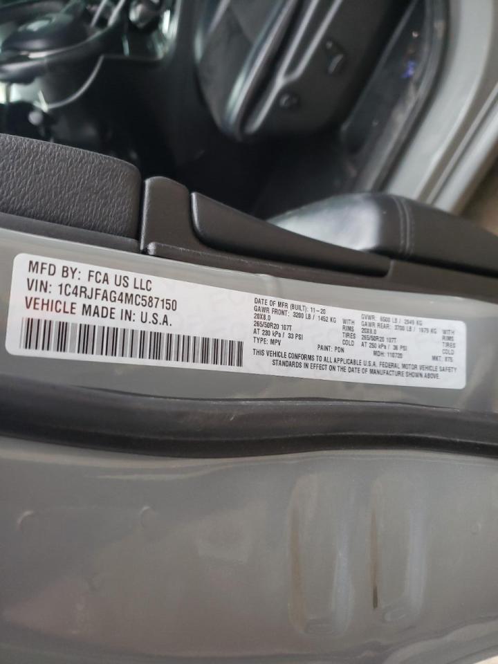 Photo 10 from auction – 2021 JEEP GRAND CHER with VIN 1C4RJFAG4MC587150
