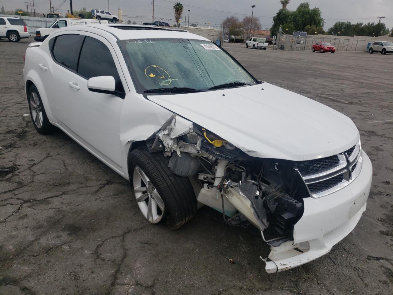DODGE AVENGER SX 2012 with VIN 1C3CDZEG0CN280803 - Photo from auction