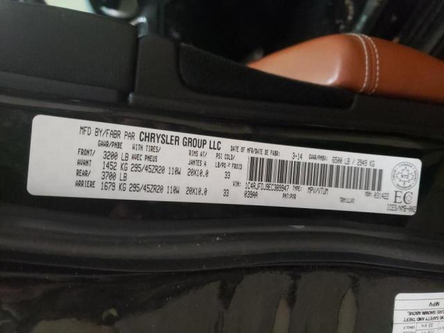 Photo 10 from auction – 2014 JEEP GRAND CHER with VIN 1C4RJFDJ9EC389947
