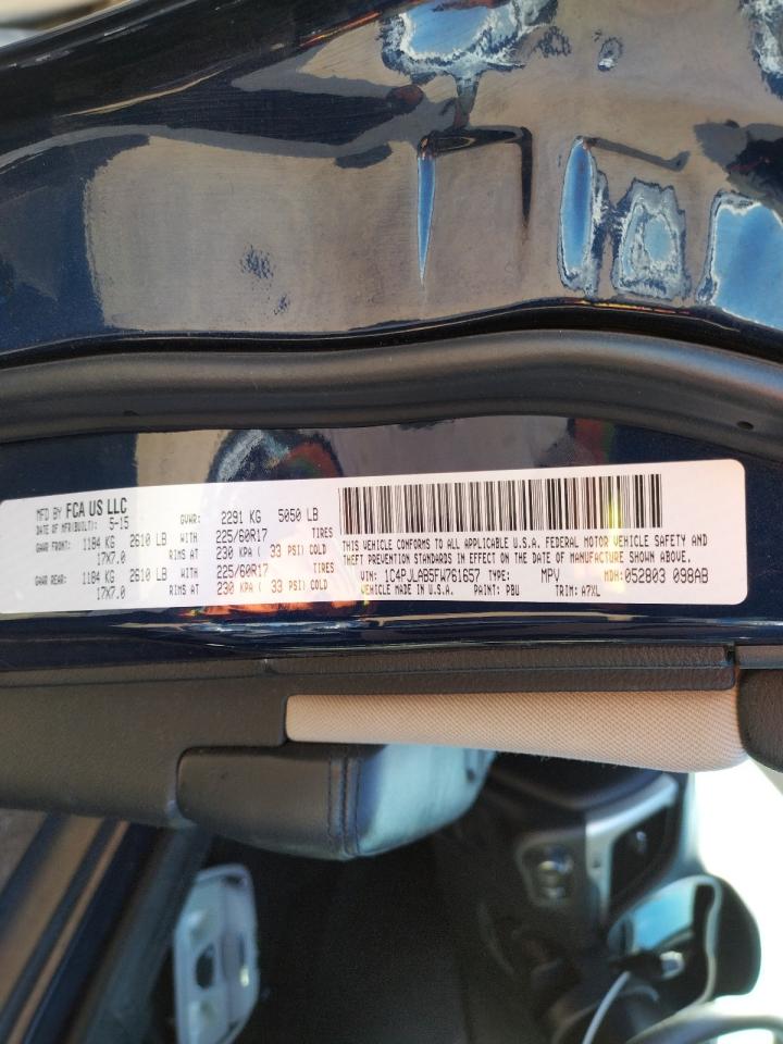 Photo 10 from auction – 2015 JEEP CHEROKEE S with VIN 1C4PJLAB5FW761657
