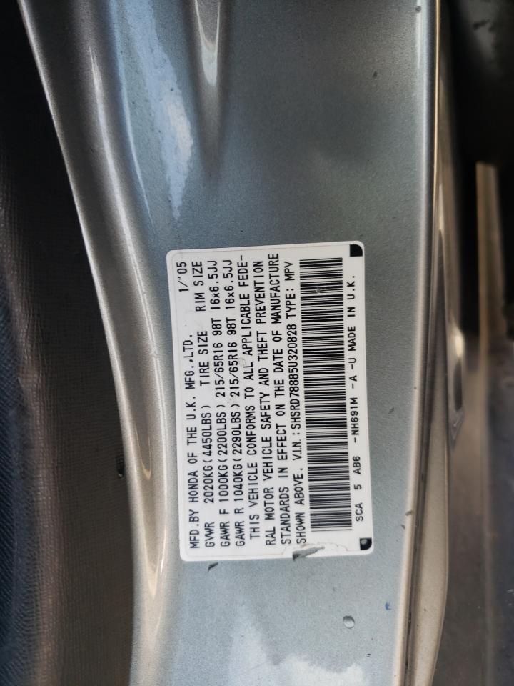 Photo 10 from auction – 2005 HONDA CR-V EX with VIN SHSRD78885U320828