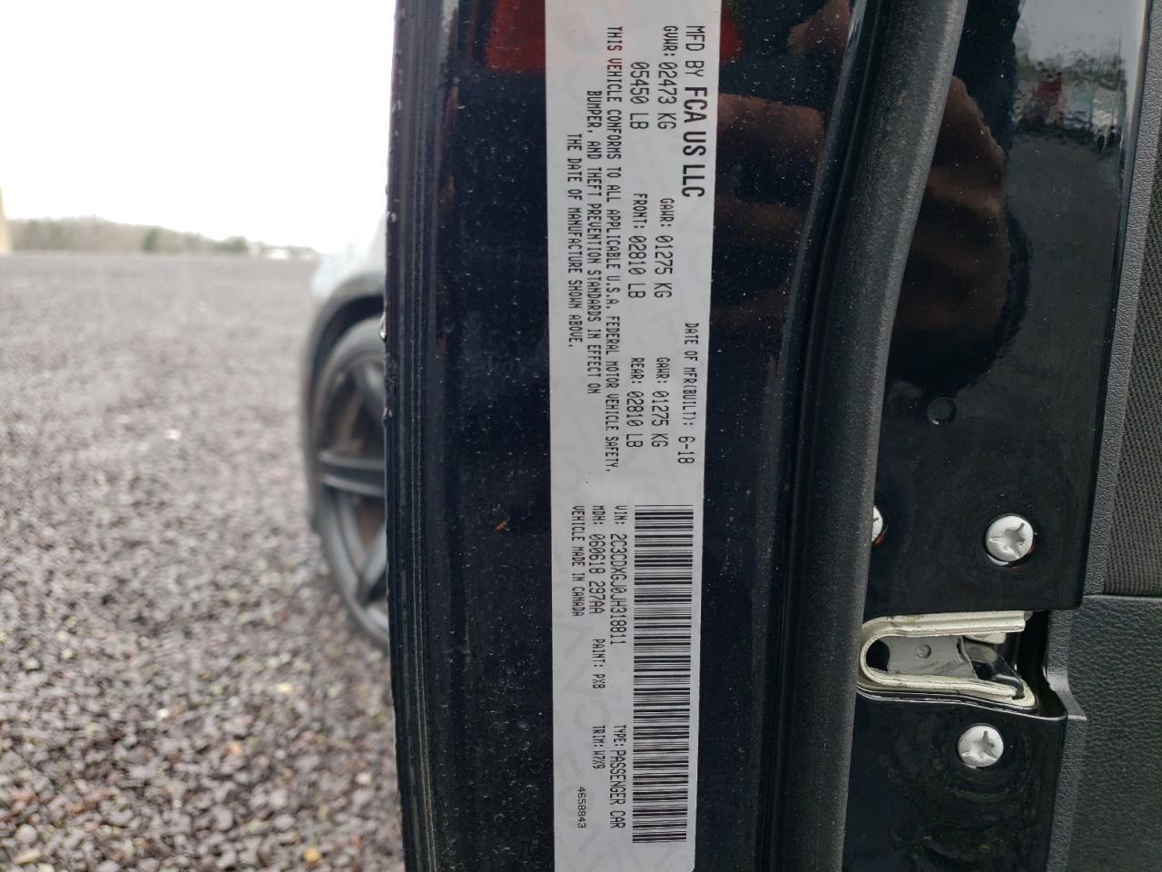 Photo 10 from auction – 2018 DODGE CHARGER R/ with VIN 2C3CDXGJ0JH318811