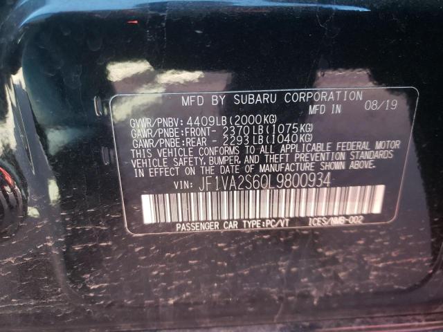 Photo 10 from auction – 2020 SUBARU WRX STI with VIN JF1VA2S60L9800934