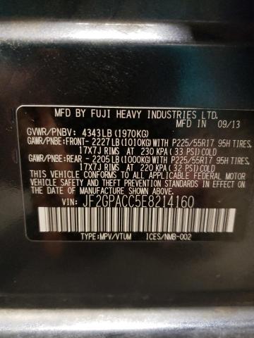 Photo 10 from auction – 2014 SUBARU XV CROSSTR with VIN JF2GPACC5E8214160