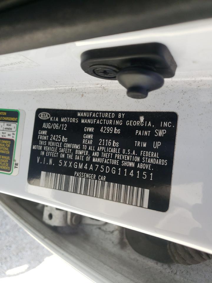 Photo 10 from auction – 2013 KIA OPTIMA LX with VIN 5XXGM4A75DG114151