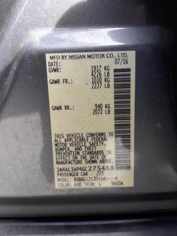 Photo 10 from auction – 2016 NISSAN ALTIMA 2.5 with VIN 1N4AL3AP4GC275488