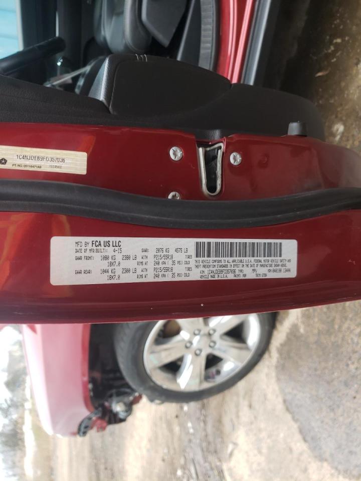 Photo 10 from auction – 2015 JEEP COMPASS LA with VIN 1C4NJDEB9FD357036