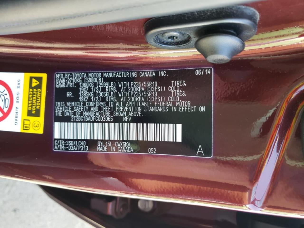 Photo 10 from auction – 2015 LEXUS RX 450H with VIN 2T2BC1BA0FC003065