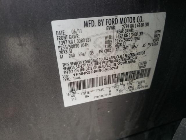 Photo 10 from auction – 2011 FORD EXPLORER X with VIN 1FMHK8D86BGA89705