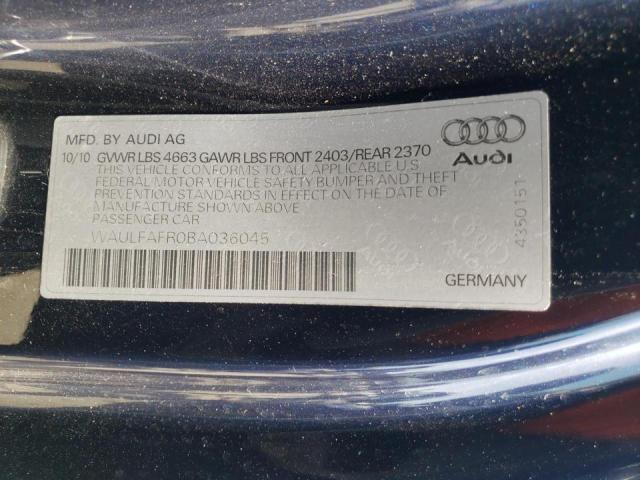 Photo 10 from auction – 2011 AUDI A5 PREMIUM with VIN WAULFAFR0BA036045
