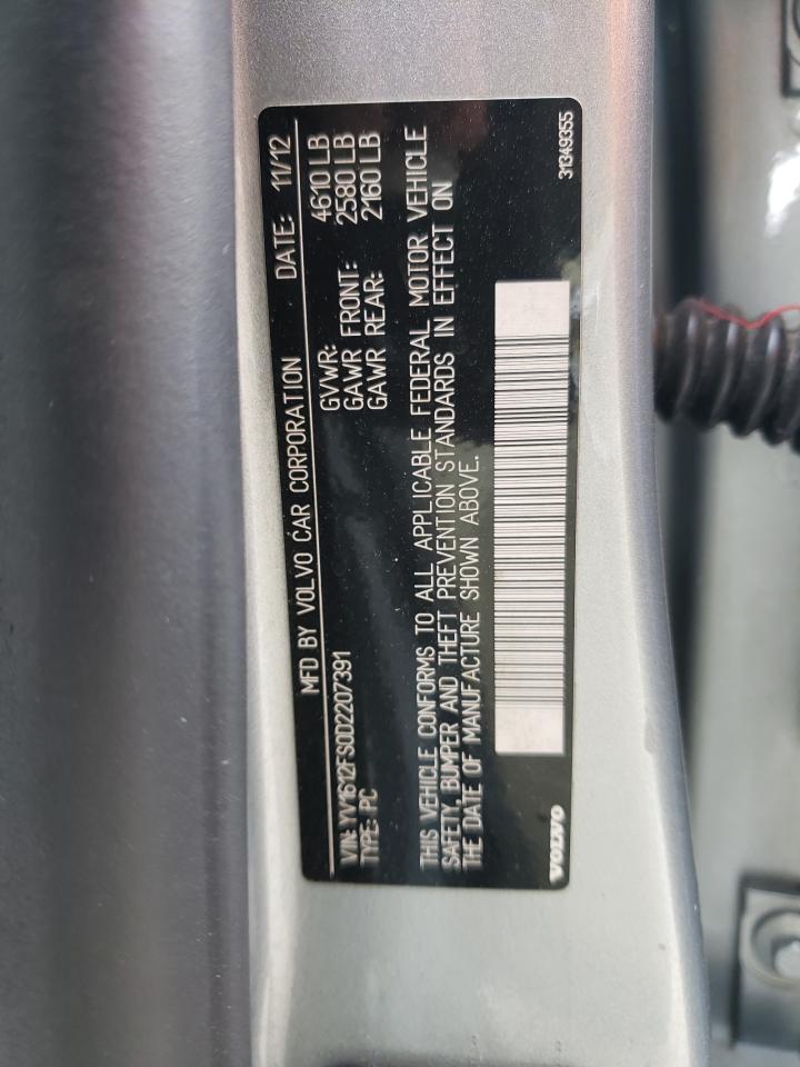 Photo 10 from auction – 2013 VOLVO S60 T5 with VIN YV1612FS0D2207391