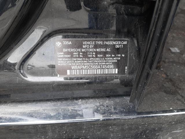 Photo 10 from auction – 2011 BMW 335 I with VIN WBAPM5C56BA745496