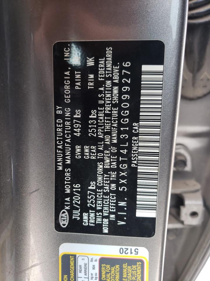 Photo 10 from auction – 2016 KIA OPTIMA LX with VIN 5XXGT4L31GG099276
