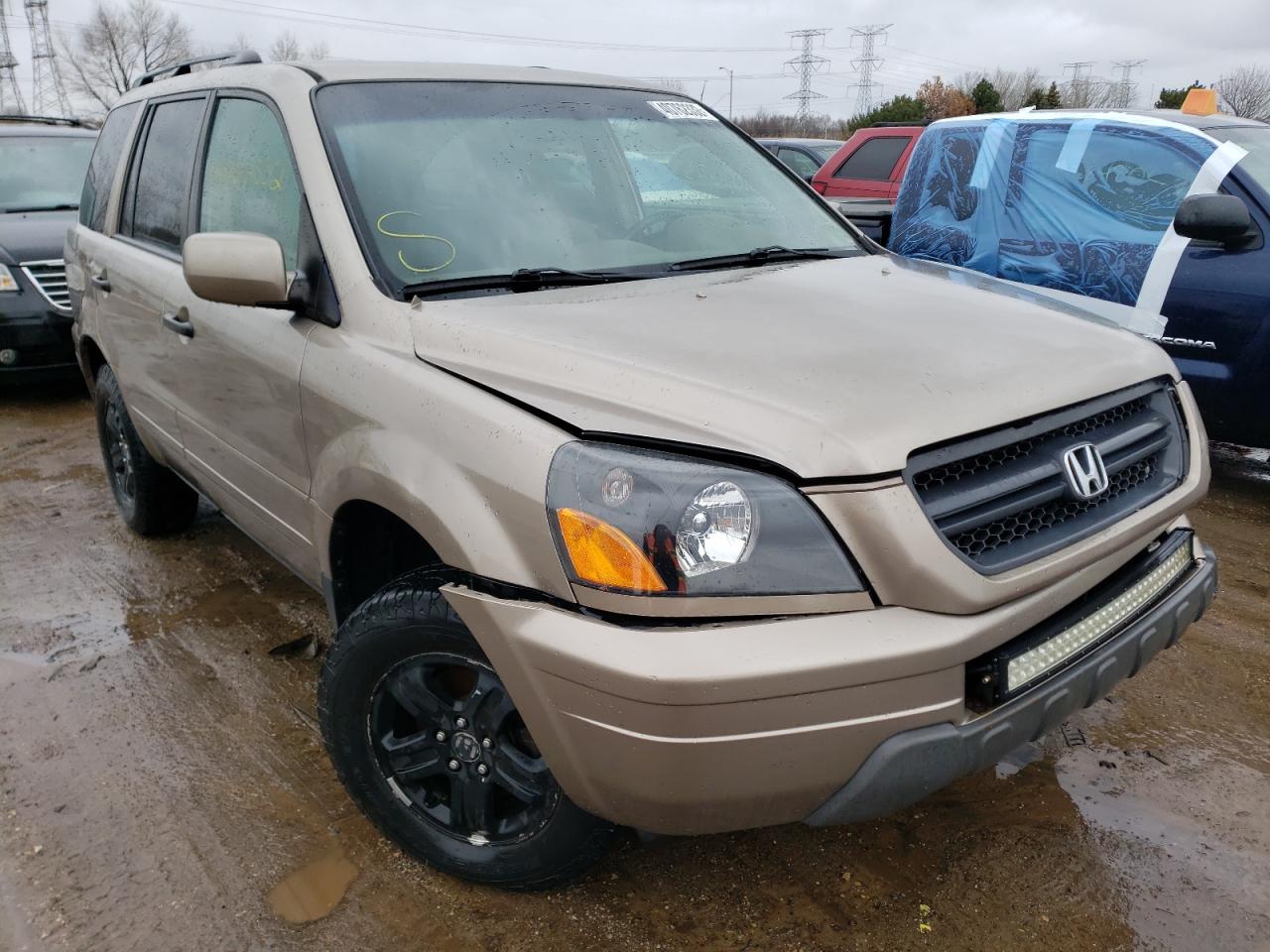 HONDA PILOT EXL 2004 with VIN 2HKYF187X4H621845 - Photo from auction
