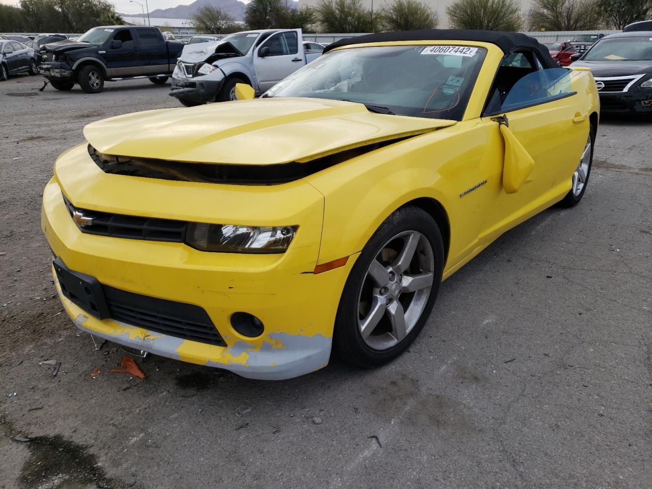 Photo 2 from auction – 2015 CHEVROLET CAMARO LT with VIN 2G1FD3D32F9202060