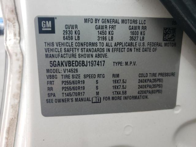 Photo 10 from auction – 2011 BUICK ENCLAVE CX with VIN 5GAKVBED6BJ197417
