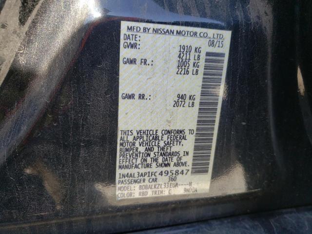 Photo 10 from auction – 2015 NISSAN ALTIMA 2.5 with VIN 1N4AL3AP1FC495847