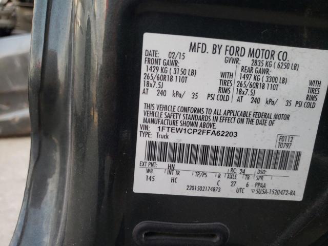 Photo 10 from auction – 2015 FORD F150 SUPER with VIN 1FTEW1CP2FFA62203