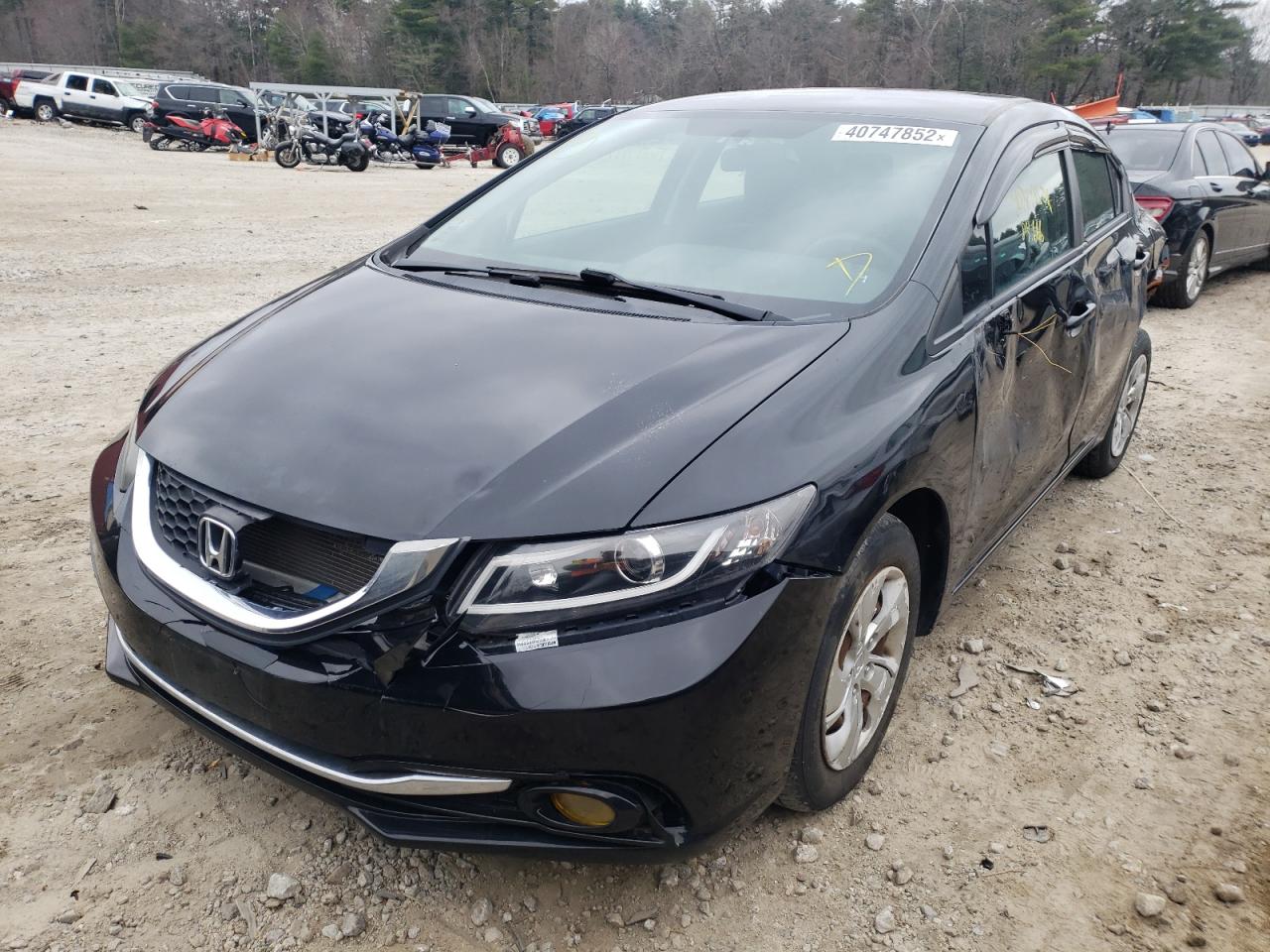 Photo 2 from auction – 2013 HONDA CIVIC LX with VIN 2HGFB2F58DH500526