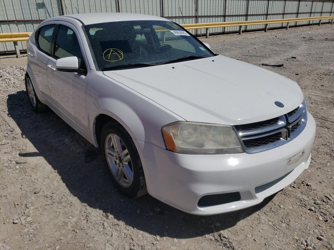 DODGE AVENGER SX 2012 with VIN 1C3CDZCB7CN185291 - Photo from auction