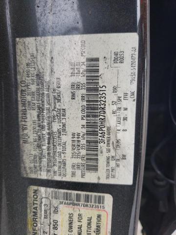 Photo 10 from auction – 2013 FORD FUSION SE with VIN 3FA6P0HR7DR323515