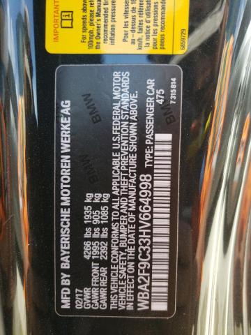 Photo 10 from auction – 2017 BMW 230I with VIN WBA2F9C33HV664998
