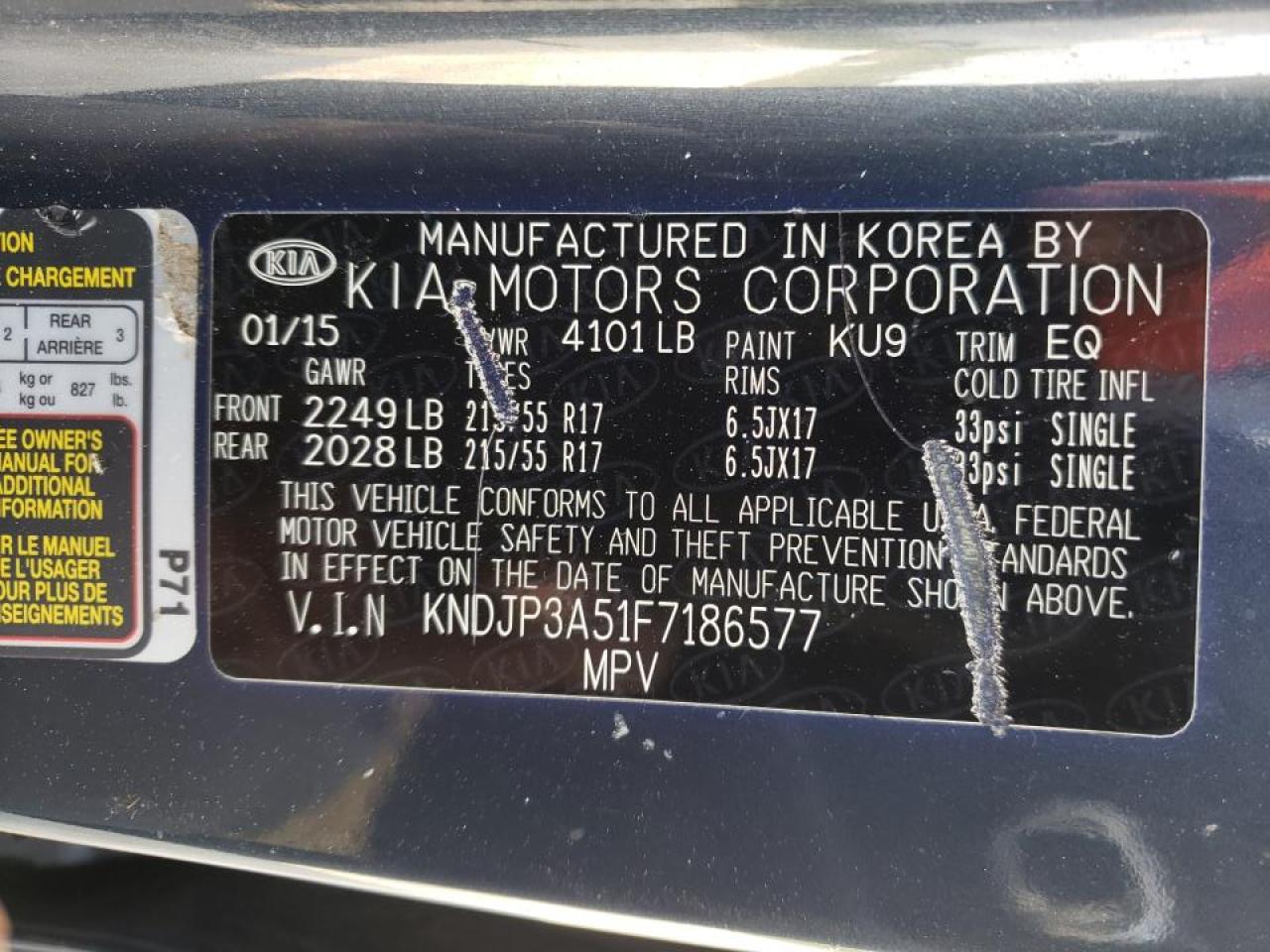 Photo 10 from auction – 2015 KIA SOUL + with VIN KNDJP3A51F7186577