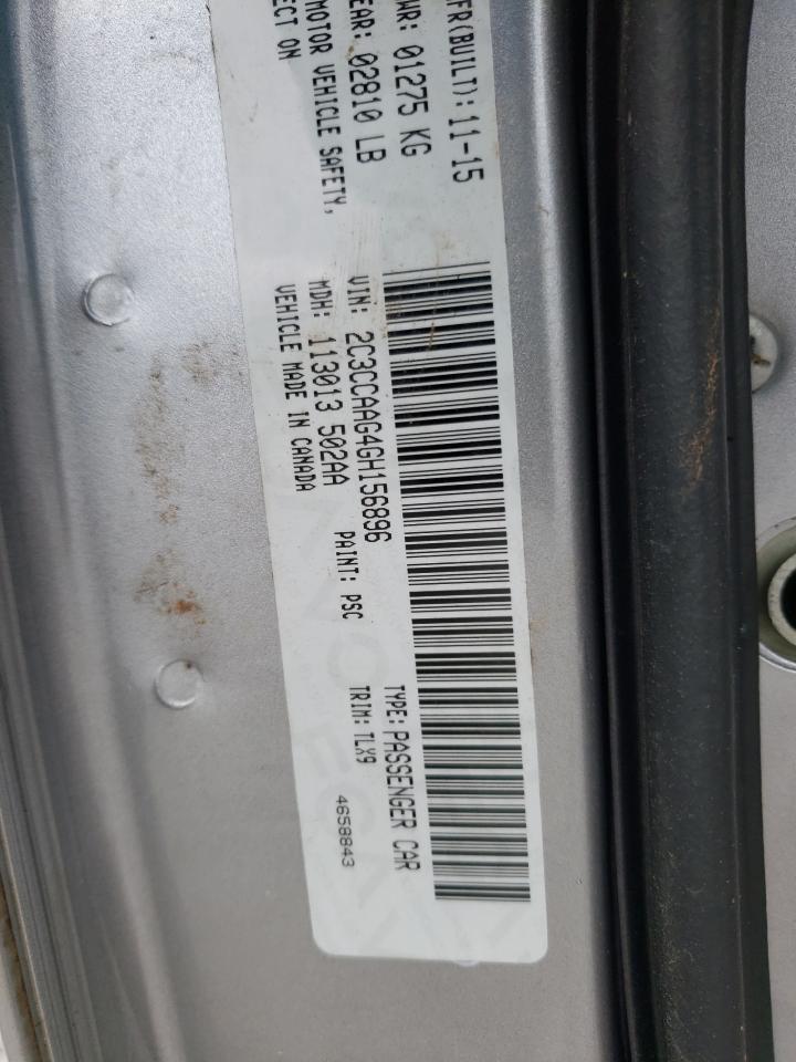 Photo 10 from auction – 2016 CHRYSLER 300 LIMITE with VIN 2C3CCAAG4GH156896