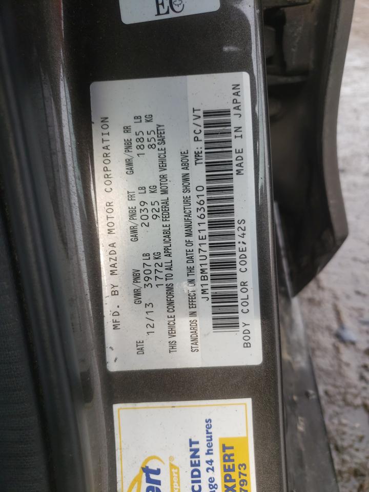 Photo 10 from auction – 2014 MAZDA 3 SPORT with VIN JM1BM1U71E1163610