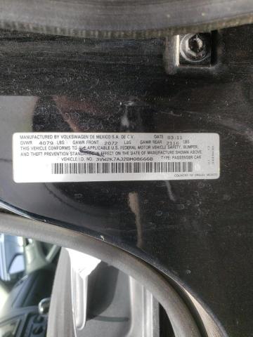 Photo 10 from auction – 2011 VOLKSWAGEN JETTA BASE with VIN 3VW2K7AJ2BM086668