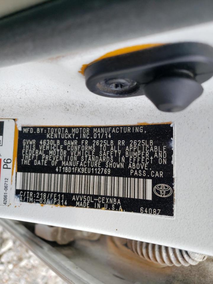Photo 10 from auction – 2014 TOYOTA CAMRY HYBR with VIN 4T1BD1FK9EU112769