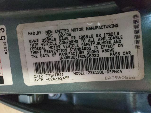 Photo 10 from auction – 2006 TOYOTA COROLLA CE with VIN 1NXBR32E16Z668220