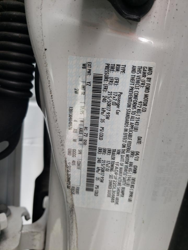 Photo 10 from auction – 2013 FORD FOCUS SE with VIN 1FADP3F22DL308885