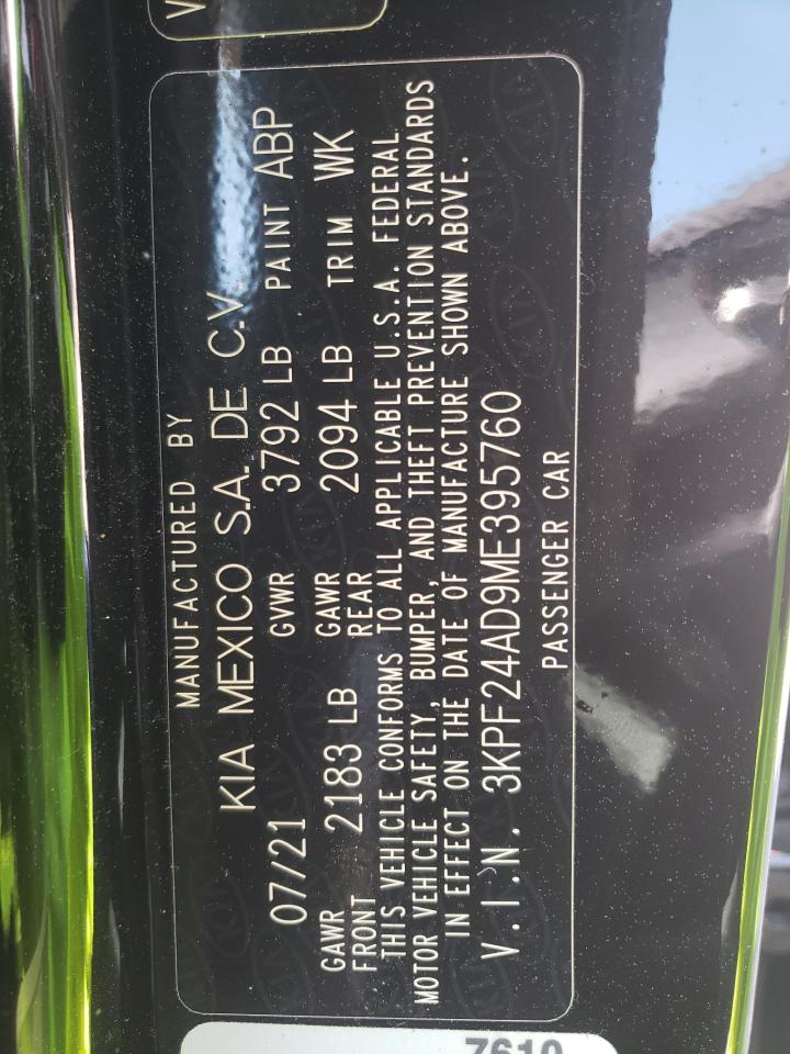 Photo 10 from auction – 2021 KIA FORTE FE with VIN 3KPF24AD9ME395760