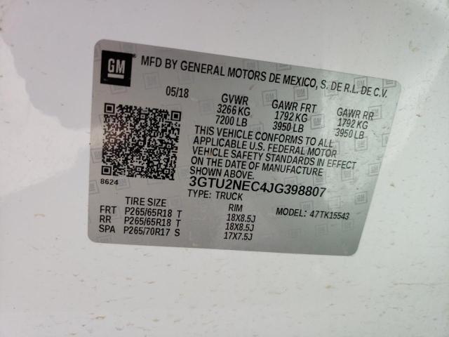 Photo 10 from auction – 2018 GMC SIERRA K15 with VIN 3GTU2NEC4JG398807