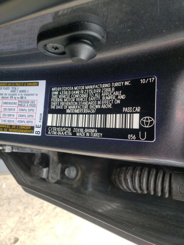 Photo 10 from auction – 2018 TOYOTA C-HR XLE with VIN NMTKHMBX9JR044367