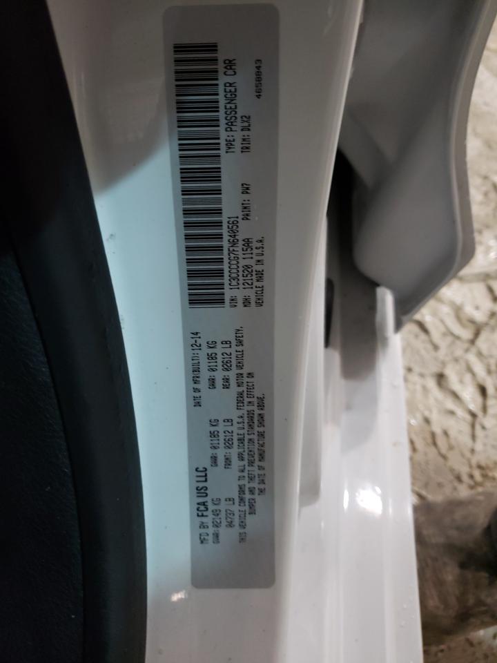 Photo 10 from auction – 2015 CHRYSLER 200 C with VIN 1C3CCCCG7FN640561