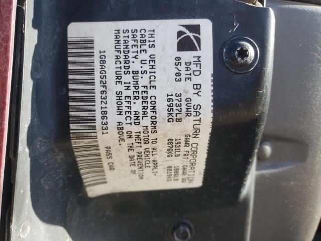 Photo 10 from auction – 2002 SATURN ION with VIN 1G8AG52F63Z186331