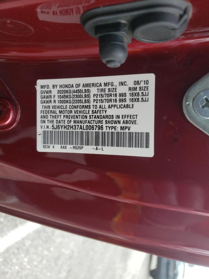 Photo 10 from auction – 2010 HONDA ELEMENT LX with VIN 5J6YH2H37AL006796
