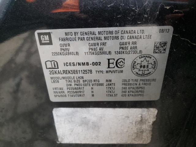 Photo 10 from auction – 2014 GMC TERRAIN SL with VIN 2GKALREK5E6112578