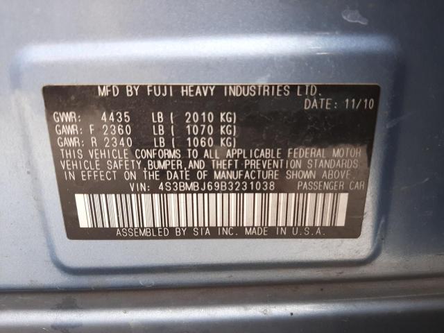 Photo 10 from auction – 2011 SUBARU LEGACY 2.5 with VIN 4S3BMBJ69B3231038
