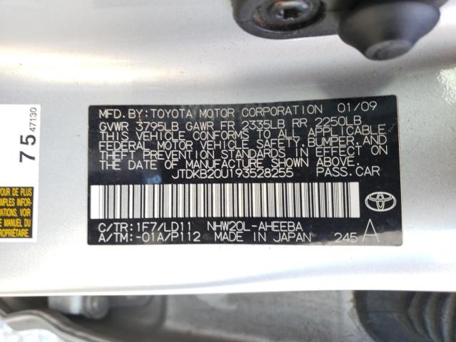 Photo 10 from auction – 2009 TOYOTA PRIUS with VIN JTDKB20U193528255