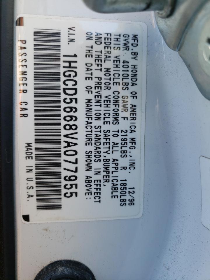 Photo 10 from auction – 1997 HONDA ACCORD EX with VIN 1HGCD5668VA077955