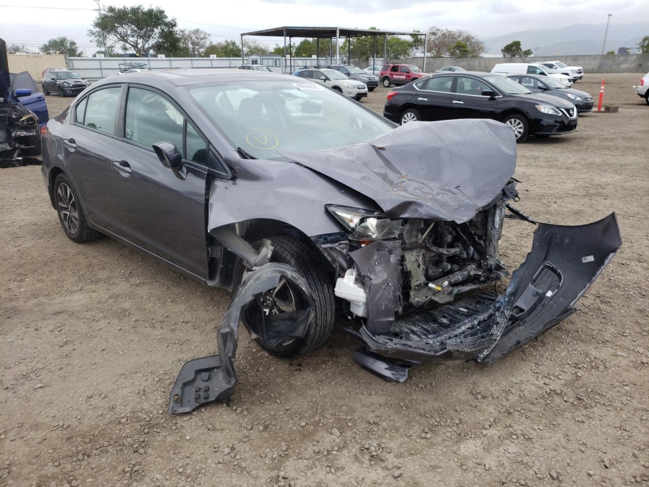 HONDA CIVIC EX 2014 with VIN 19XFB2F81EE265215 - Photo from auction