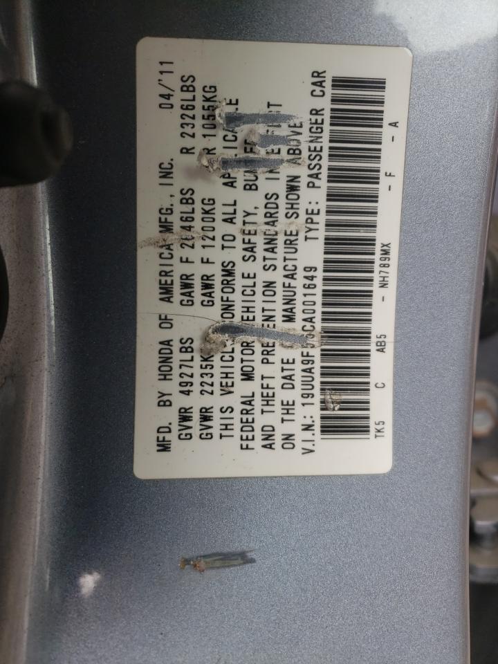 Photo 10 from auction – 2012 ACURA TL with VIN 19UUA9F55CA001649