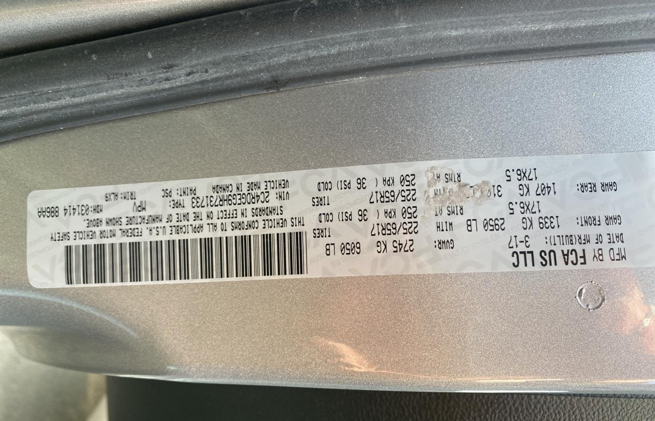Photo 10 from auction – 2017 DODGE GRAND CARA with VIN 2C4RDGEG9HR731733