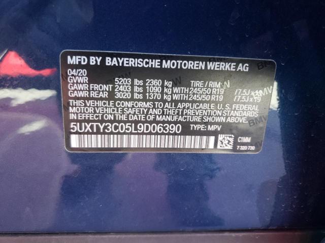 Photo 10 from auction – 2020 BMW X3 SDRIVE3 with VIN 5UXTY3C05L9D06390