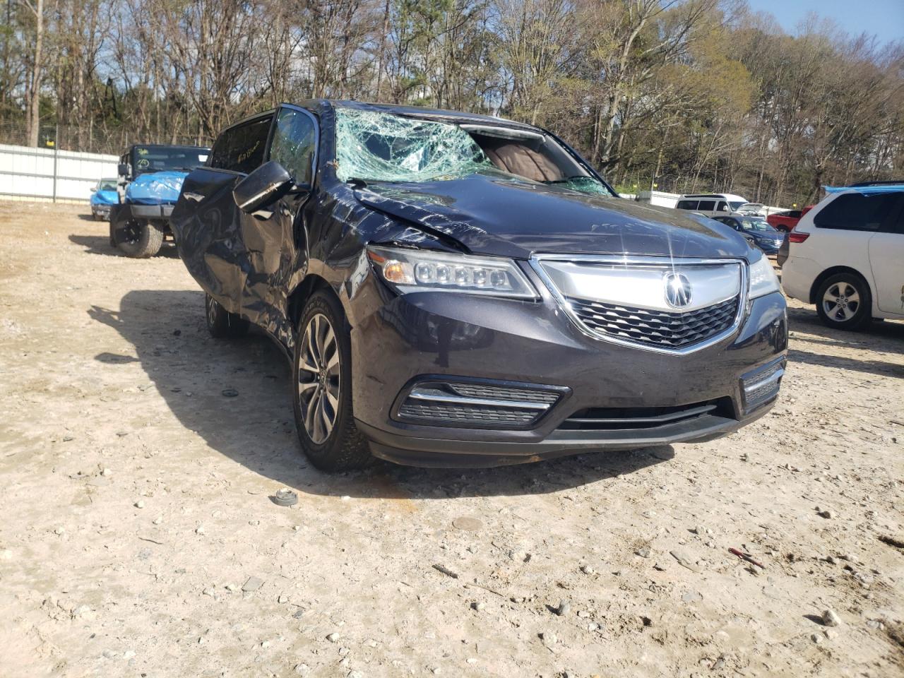 ACURA MDX TECHNO 2016 with VIN 5FRYD4H40GB013752 - Photo from auction
