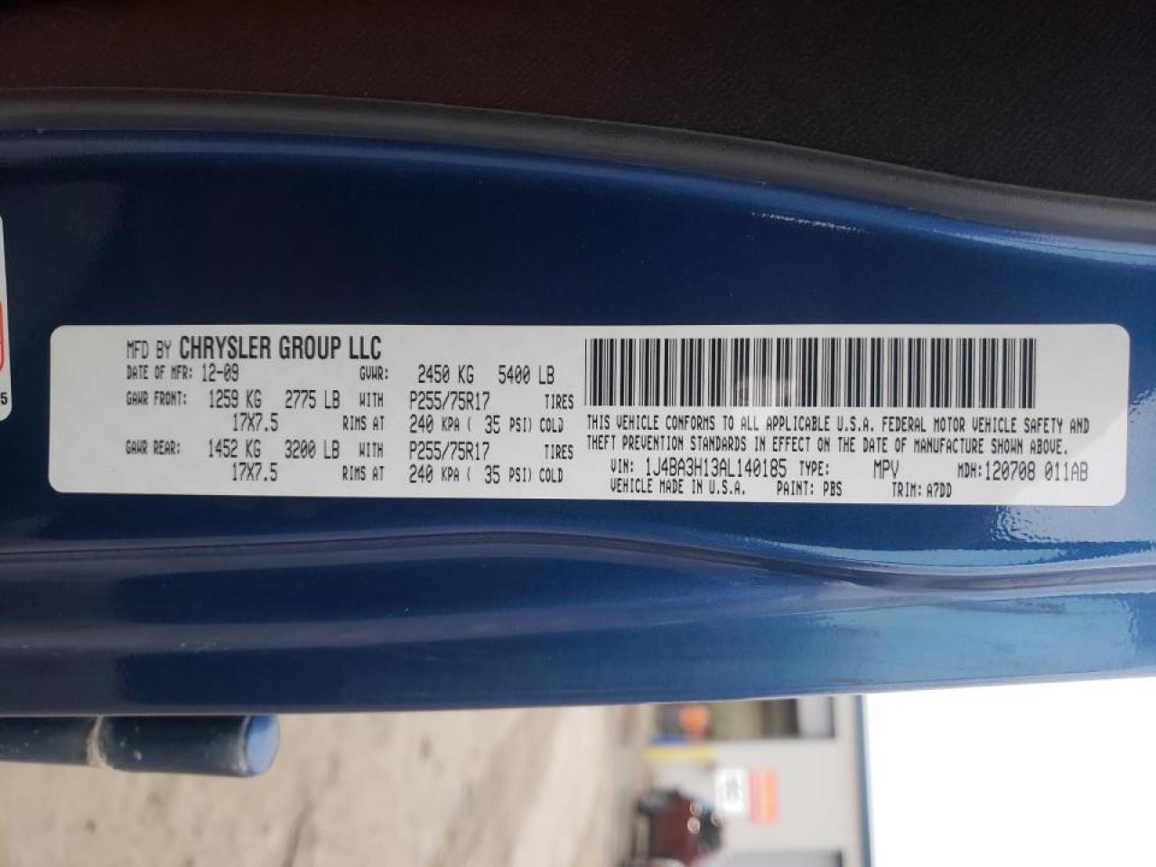 Photo 10 from auction – 2010 JEEP WRANGLER U with VIN 1J4BA3H13AL140185